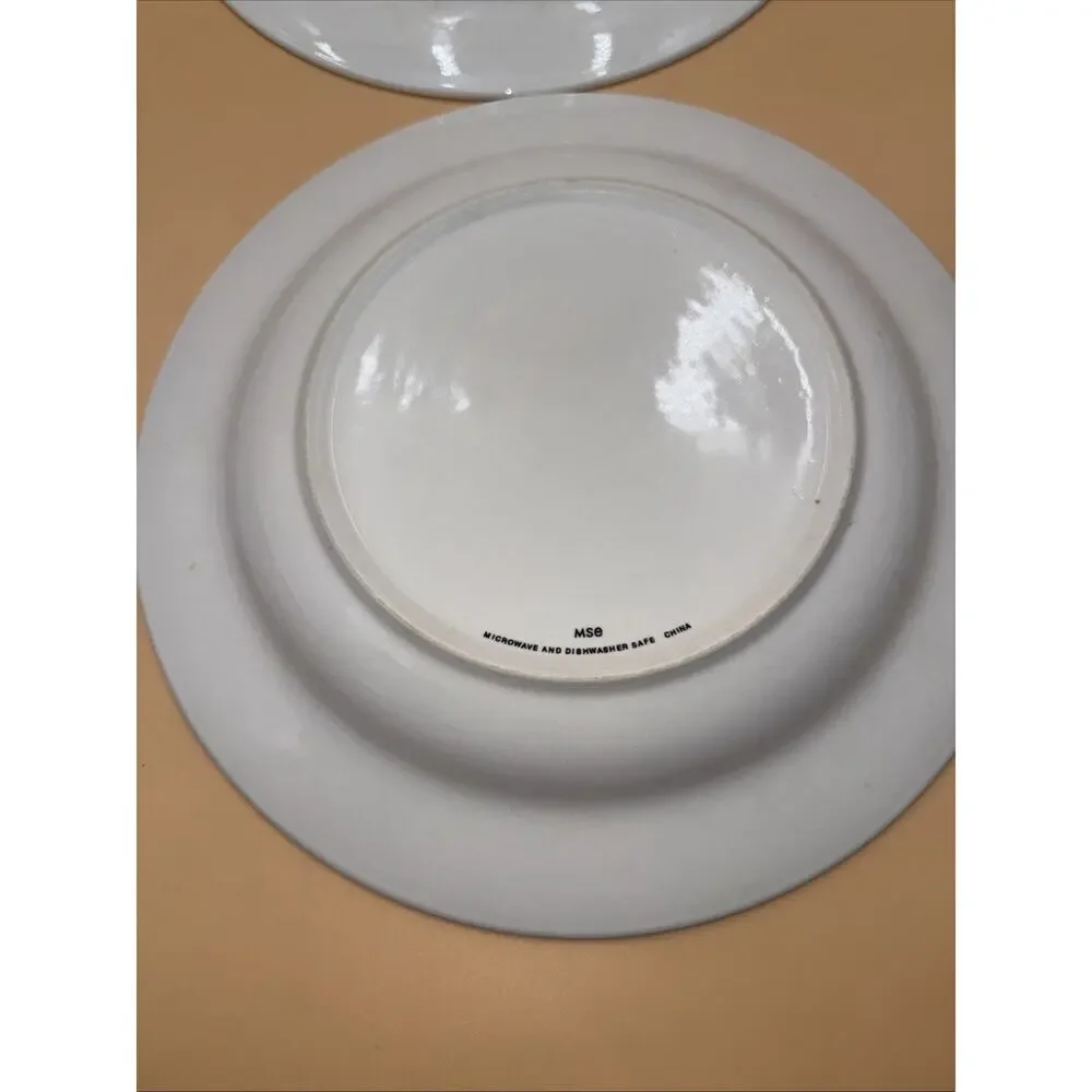 MARTHA STEWART 4 Dinner Plates Green Tea Nosegay Pattern Salad Plates 10.5”
